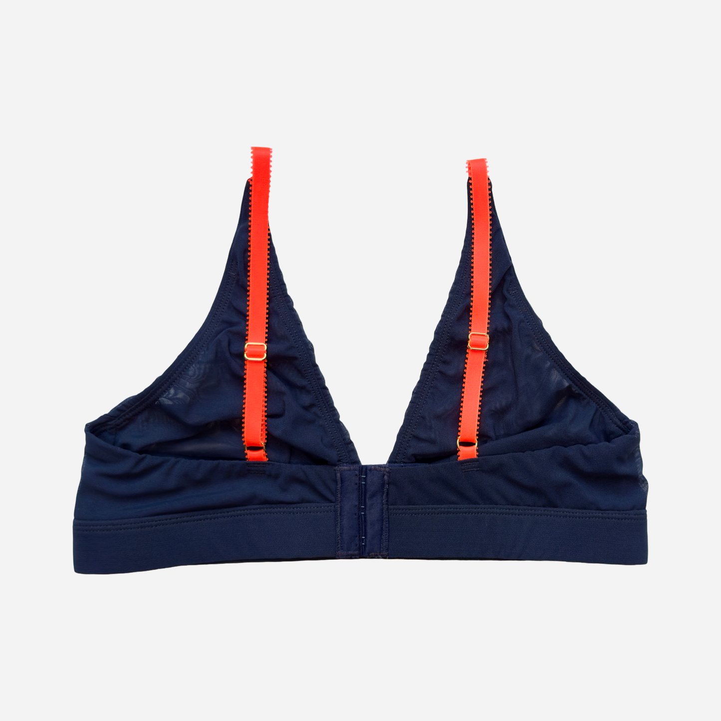 Soft Plunge Bralette | Navy/Orange