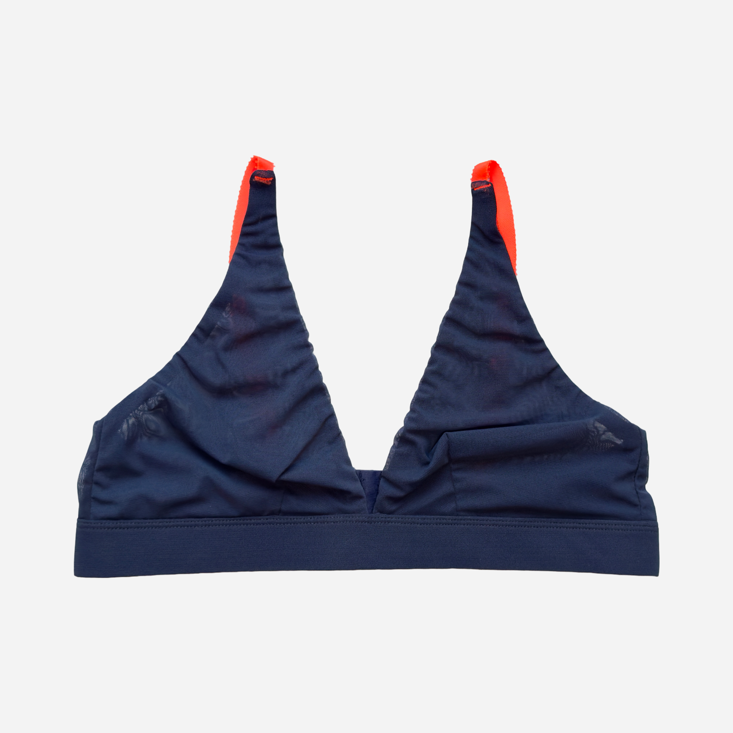 Soft Plunge Bralette | Navy/Orange