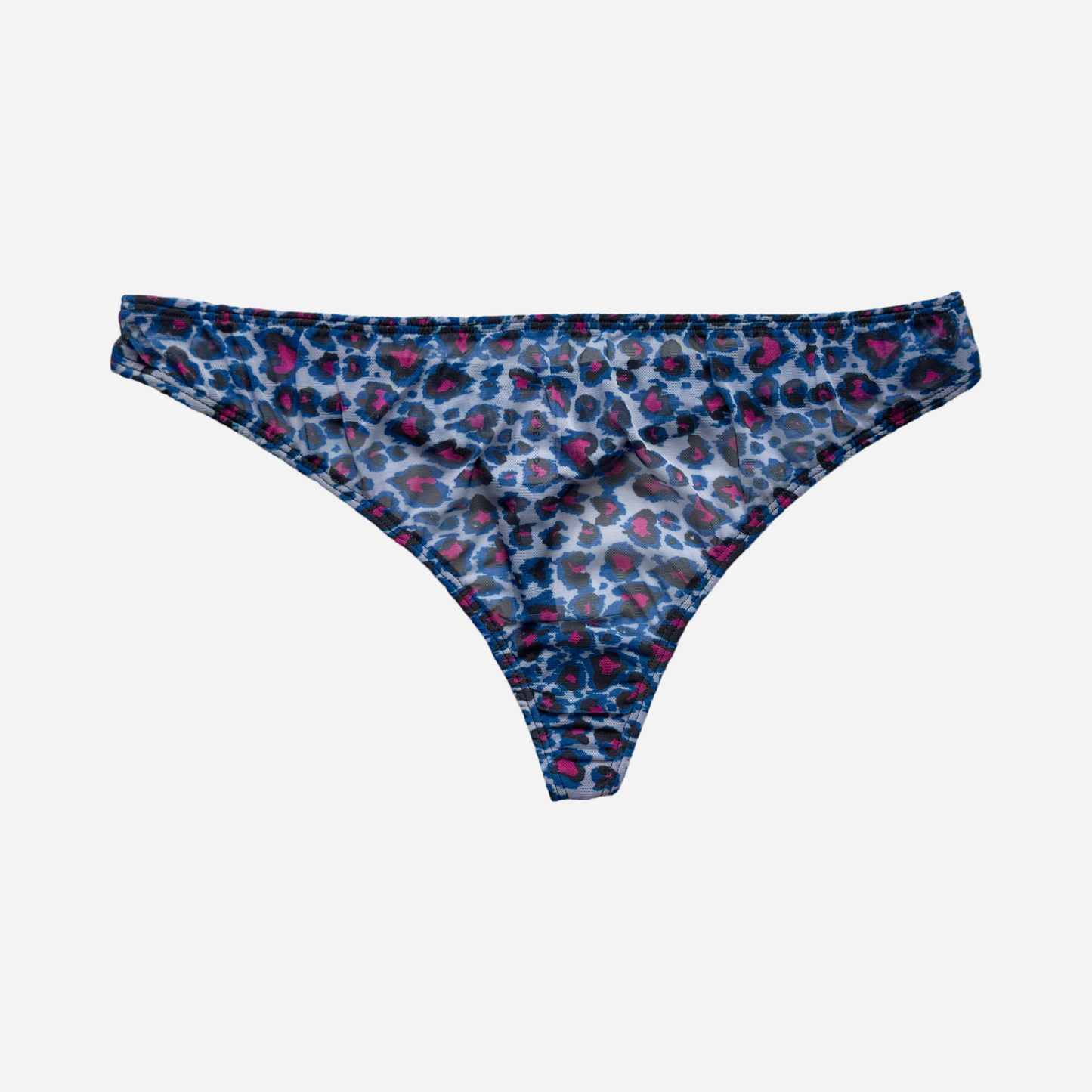 Thong | Pink and Blue Leopard Print