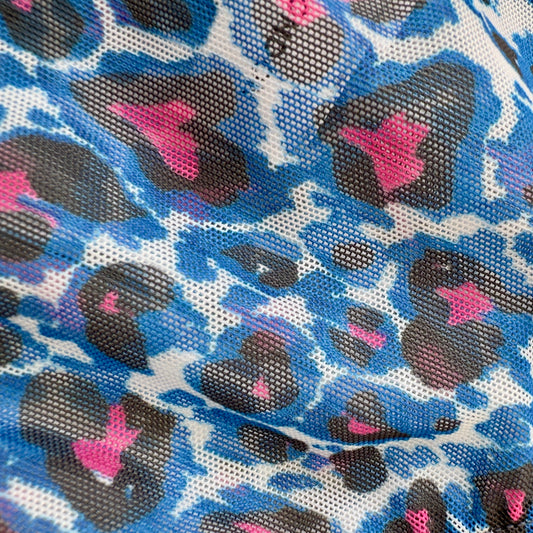 Thong | Pink and Blue Leopard Print