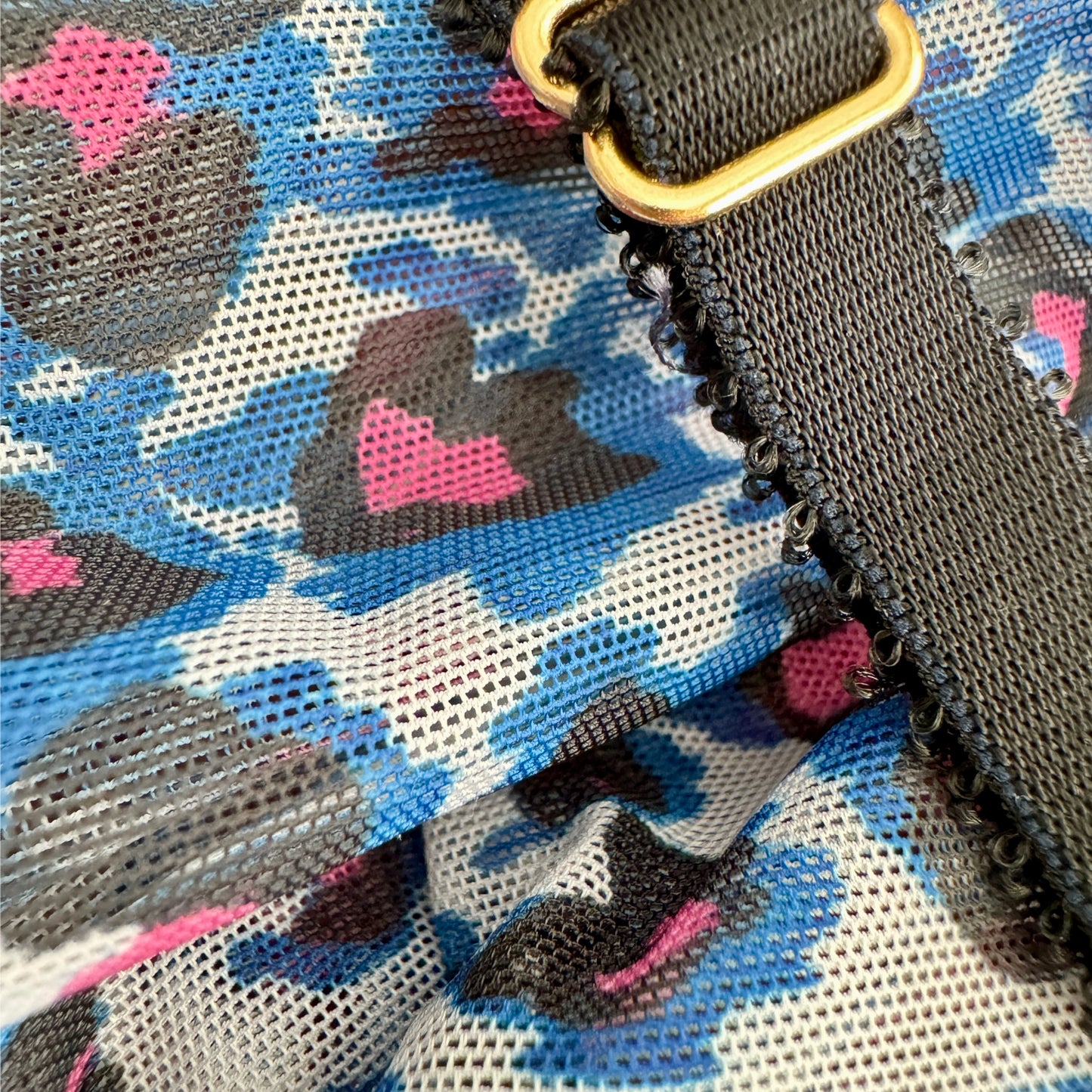 Soft Plunge Bralette | Pink and Blue Leopard Print
